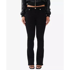 True Religion Women's Joey Mid Rise Stretch Flare Jeans